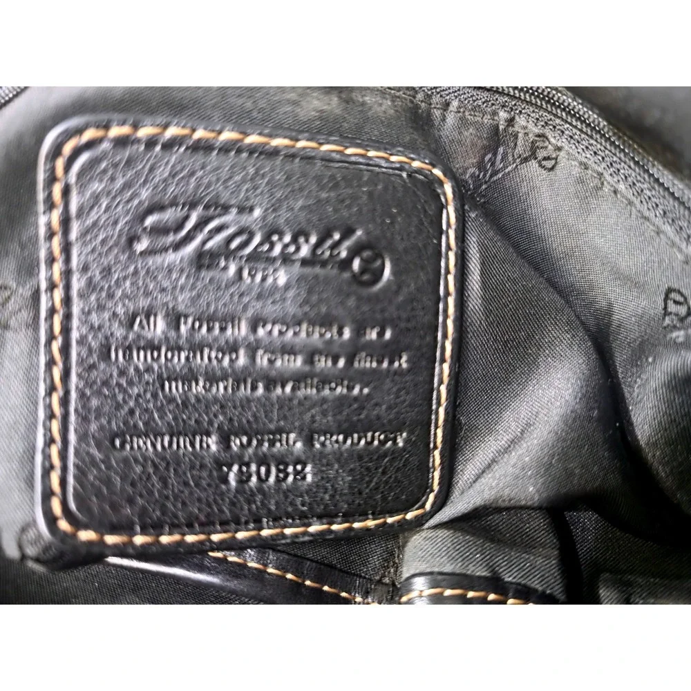 Vintage Fossil Hobo Pebbled Leather Tote Shoulder Bag ZB2544